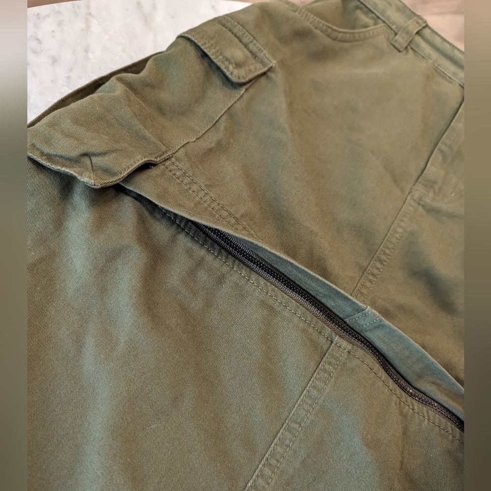 Madewell cargo convertible midi skirt in regenerative Chino - Picture 7 of 8